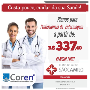 Plano de saúde São Camilo para profissionais da enfermagem - Convênio com o COREN/AP